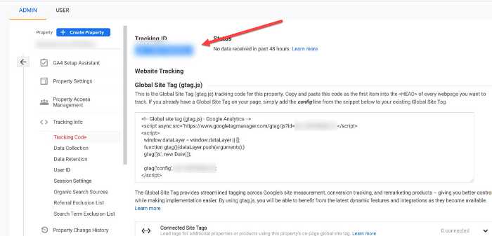 Google Web Stories for Food Blogs tracking id in google analytics